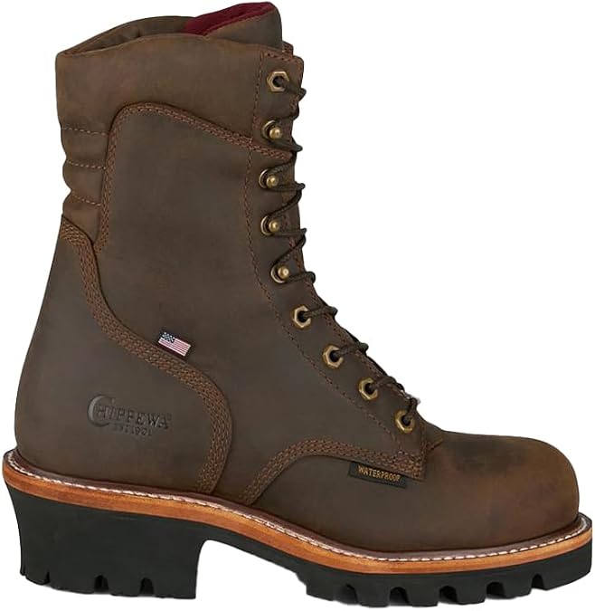 Chippewa Men's Men'S Super Logger 9" Waterproof Work Boot Steel Toe - SL5407 13 EEE US