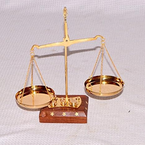 Antique Brass Weighing Scale Balance Justice Law Scale Decoration
