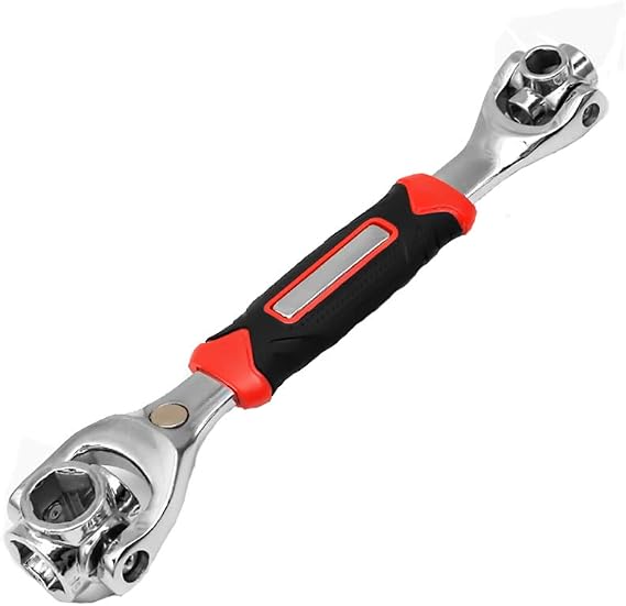 Spanners, Wrench, 8 in 1 Tiger Wrench 360 Degree Rotating Plumbing Tools, Universal Socket Wrenches 8-21mm for Furniture Car Repair (With Magnetic)