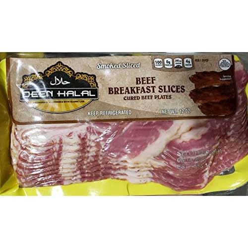 Deen Halal Beef Breakfast Smoked Slices Cured Beef Slices 12oz 6 packs