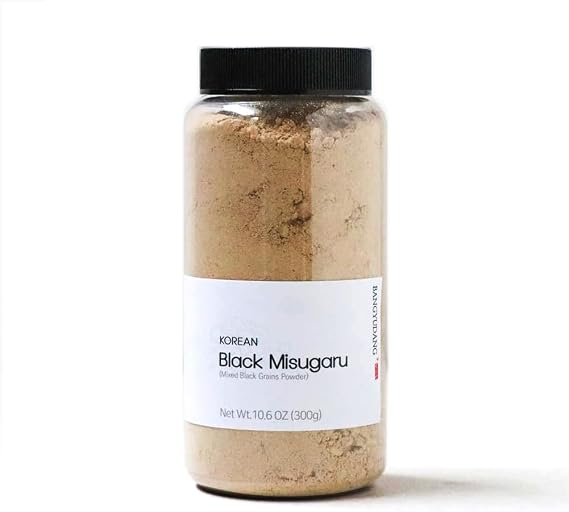 Misugaru Grain Powder-Korean Vegan Protein Powder, Meal Replacement Shake Breakfast Simple Meal (Black Beans)