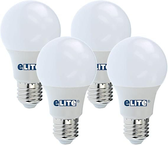 eLITe 4 x LED Bulbs E27 7 W 4000 K Universal White Replaces 40 W