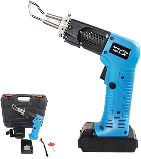 Electric Cordless Rope Ribbon Hot Cutter Knife Battery-powered Manual Fabric Cord Belting Cutting Heat Knife DC 18V (Cutter)