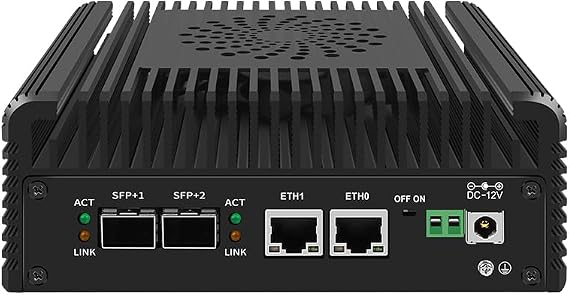 CWWK Mini PC N305 Firewall Hardware 2 x 10GbE SFP+, 2 x i226V 2.5GbE LAN OPNsense Appliance,AES-NI, 2HD, TypeC, TF Card Slot, M.2 WiFi Slot,16GB RAM 256GB SSD