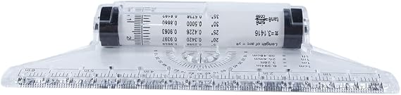 2 Pcs 15cm Rolling Ruler Parallel Measuring Drawing Tool for Artists Architects Engineers