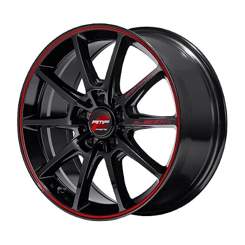 MID RMP Racing R25plus Wheel, BlackRim Red Line, 18 Inches x 7.5J50, 5H114, Domestic Vehicles, Quantity: 1 Car 4 Pieces