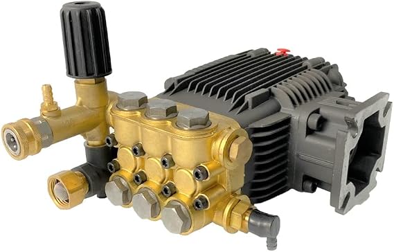 3000 PSI 3.1 GPM Triplex Pressure Washer Pump replaces Mi-T-M 3-0414, Fits 3/4" Q-Type Shaft, 3400 RPM, for 6.5HP Gas Engine