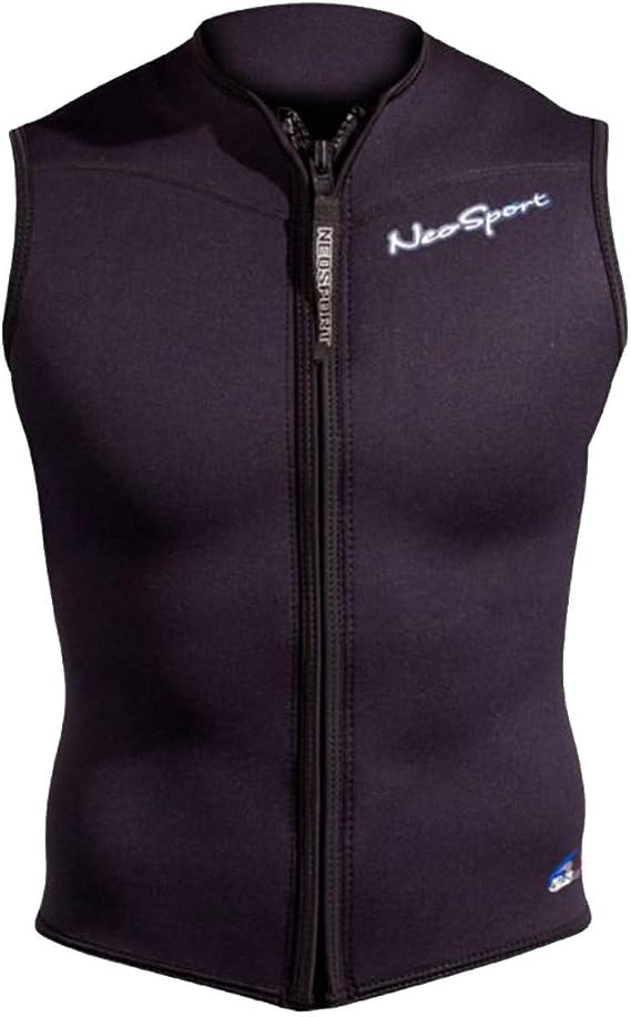 NeoSport 2.5mm Men's Front Zip Vest Wetsuit - Black, XX-Large