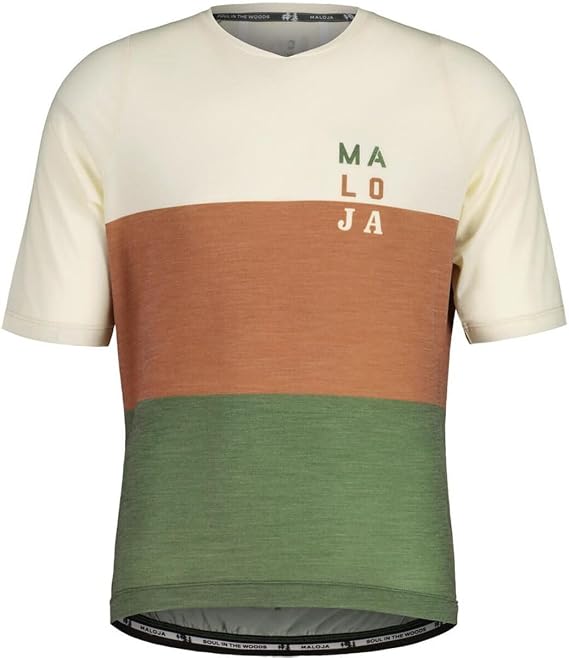 Maloja Jezerskom Short-Sleeve Gravel Jersey - Men's Amber Multi, S