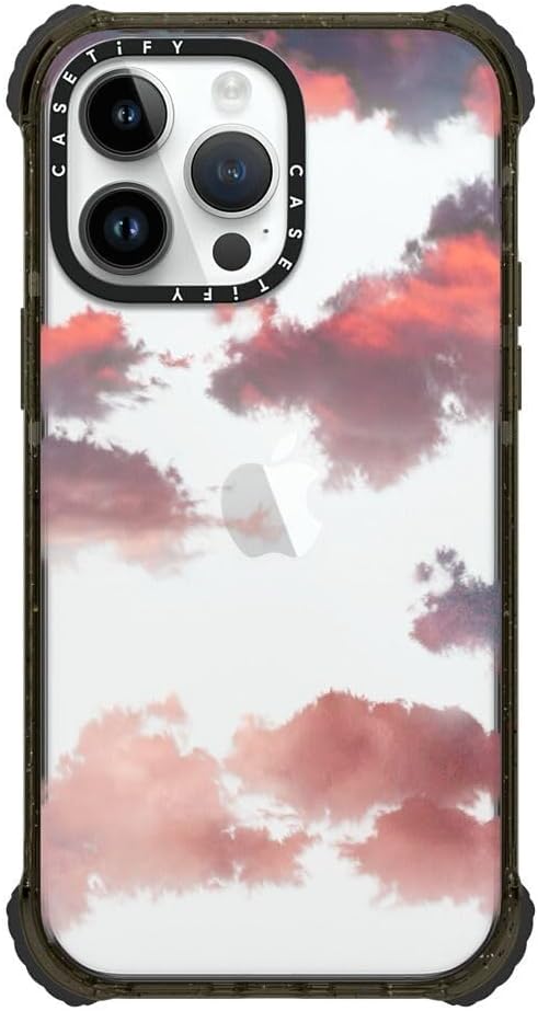 CASETiFY Ultra Impact iPhone 14 Pro Max Case [5x Military Grade Drop Tested / 11.5ft Drop Protection] - Clouds - Glossy Black