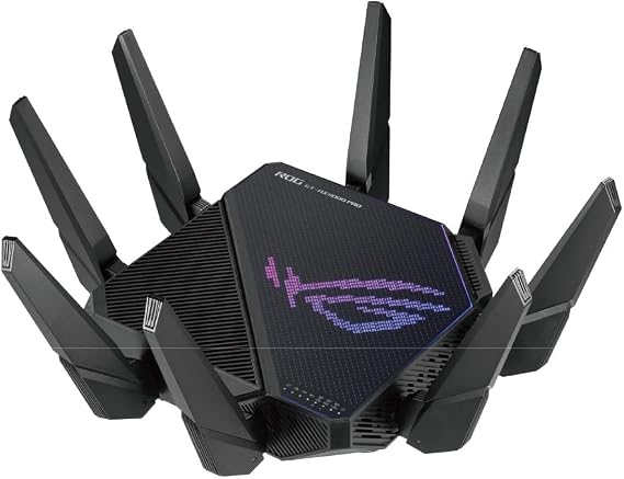 ASUS WiFi ROG Rapture GT-AX11000 Pro Wireless Router Latest Standard WiFi6 4804+4804+1148Mbps v6 Plus/OCN Virtual Connect Compatible Triband Gaming. 10G&2.5G WAN/LAN Port 2.0GHz Quad-Core CPU with