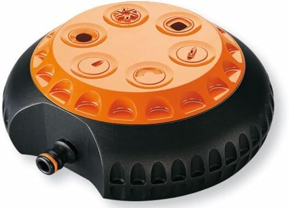 Claber 61945 8654 Multifunction Sprinkler, Black/Orange