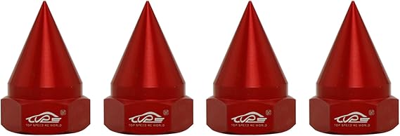 Alloy Wheel Nut Cone-Shape 24mm For 1/5 HPI RV KM BAJA 5B RC Car Parts (Red)