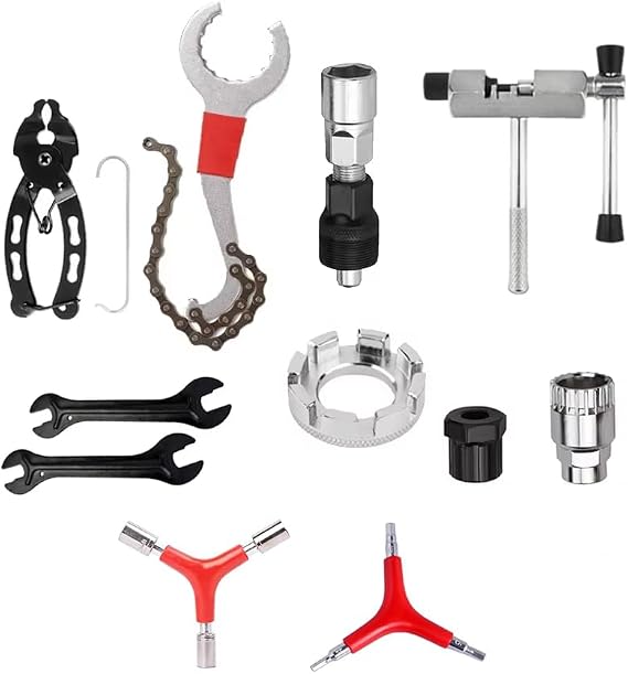 Bike Tool Kit for Scott Ransom eRide 910 2021, 11PCS Bicycle Repair Tool Kit with Chain Breaker, Cassette & Freewheel Removal Tools, Bike Accessories for Adult Bikes