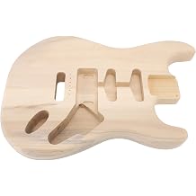 Unfinished Electric Guitar Body for Stratocaster ST Guitar, Poplar Wood Unfinished Bodys DIY Accessory Replacement for ST Style Standard HSH Route