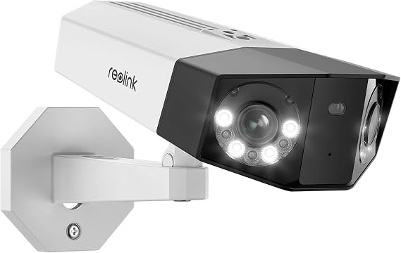 Security Camera 4K Quality 180-Degree Super Wide Angle PoE Wired Connection 8 Million Resolution Outdoor Network Camera IP Camera Security Camera Home Surveillance H.265 AI Human/Vehicle/Pet Detection
