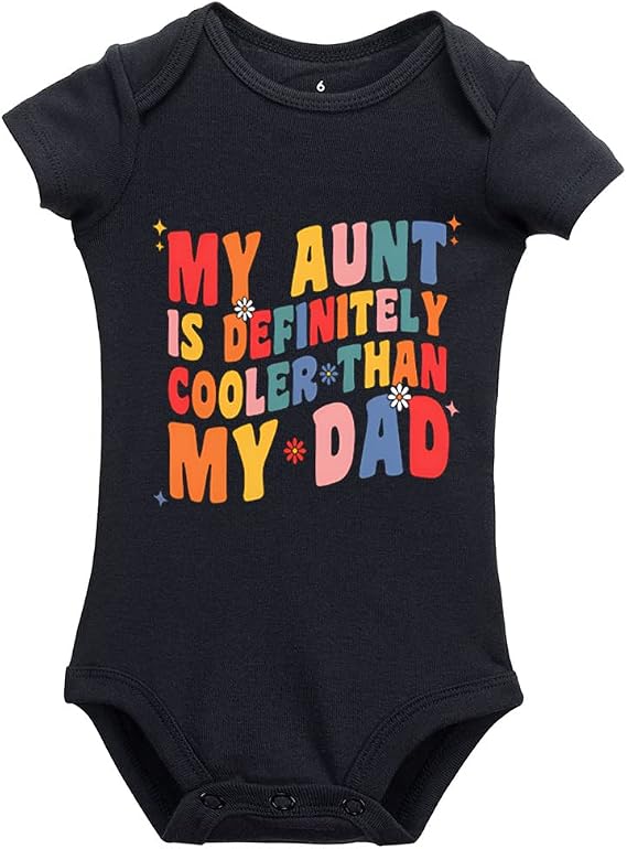 My Aunt is Definitely Cooler Than My Dad Baby Toddler Long Sleeve Jumpsuit