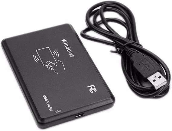 Hailege 125Khz EM4100 USB RFID ID Card Reader Swipe Card Reader Plug and Play Read the top 10 Digital Bit With USB Cable (Only Read 125kHz ID Card, Cannot Read IC Card. See Safety documents)