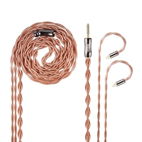 NICEHCK Fall 18.6AWG Dual Coaxial Single Crystal Cable, 3.5mm OFC Plug | 18.6AWG double coaxial single crystal wire,low impedance OFC gold plug,rich mid vocals,0.78mm 2Pin audiophile upgrade cord