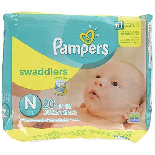 Pampers Swaddlers Diapers, Newborn Up to 10 lbs., 20 Count
