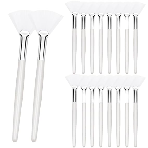 18 Pieces Fan Brushes Facial Mask Brush Soft Makeup Mask Applicator Acid Applicator Esthetician Brush Cosmetic Tools for Mud Cream, Makeup Peel