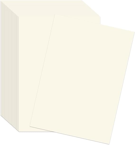 50 Sheets A4 Cream Ivory Card 250gsm, Ivory Cream A4 Coloured Craft Card