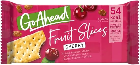 Go Ahead Cherry Crispy Fruit Slices (4 Packs of 3 Slices)