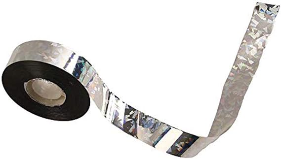 HICI PCO Bird Repellent Scare Tape Scare Ribbon Silver 500 FT Bird Deterrent Reflective Tape for Birds Effective for Woodpeckers Pigeons Grackles 500FTx1