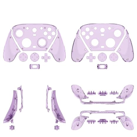 Transparent Minimalist Replacement Panel for GameSir G7 Pro Gaming Controller Stylish Dust-proof and Scratch-resistant PC Case Cover Accessories (Transparent purple)