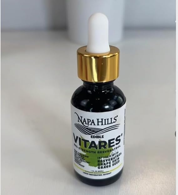 Liquid VitaRes Resveratrol Drops Skincare - Less Concentrated, Natural, Superior Bioavailability - Grape Skin, Grape Seed, Resveratrol (1 Fl Oz, 10% Strength)