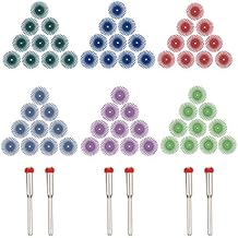 Radial Bristle Disc, GOXAWEE 66Pcs (1") Detail Abrasive Brush Kit (1/8" Shank Mandrel) for Rotary Tool - Mixed Grit 80# 120# 220# 400# 600# 1000#