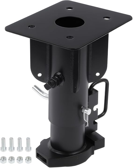 5th Wheel to Gooseneck Adapter, Adjustable 17" Hitch Converter with 2-5/16" Ball, Heavy-Duty Steel,Towing Adapter Safety Adapters Fits RV Trailer Truck Bed