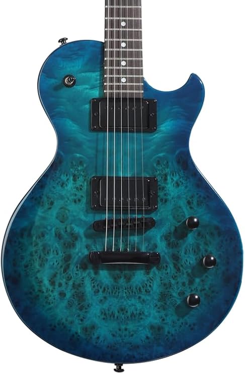 Schecter Solo-II Standard Electric Guitar - Ocean Blue Burst Burl