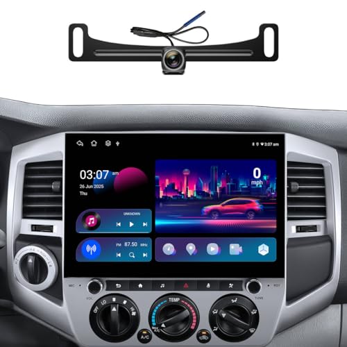 12.5 Android 13 Car Stereo for Toyota Tacoma 2005-2015 - 8-Core 6G128G Radio Upgrade with Wireless CarPlay Android Auto, 1920x1080 QLED Touchscreen, Physical Knobs, Supports JBL & SWC