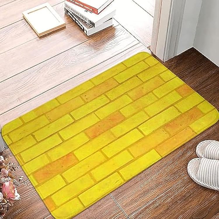 Front Door Mat Indoor Door Mat Funny Doormat Yellow Brick Road Doormat Mat Rug Decor Bathroom Kitchen Bedroom17x30