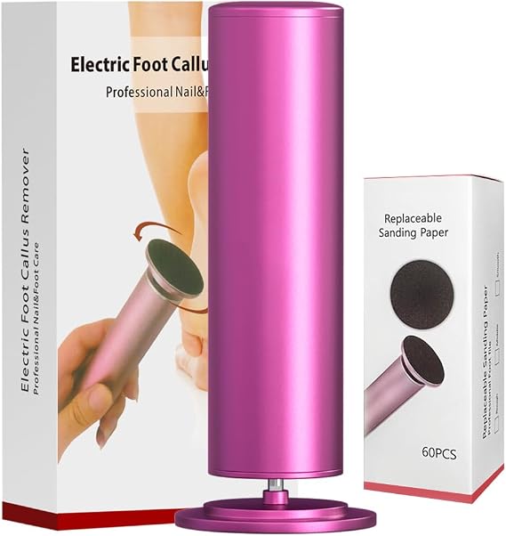 FSA&HSA Electric Foot File - High Torque,Callus Remover for Feet,Adjustable Speed Foot File with 60 Pcs Sandpaper Discs,Professional Pedicure Tool for Dead Skin and Calluses