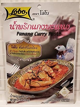 Lobo Brand Thai Panang Curry Paste 1.76 Oz (Pack of 3) Thai Seasoning