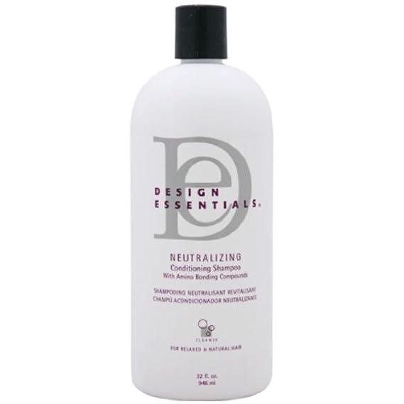 Design Essentials Milk & Honey Neutralizing Conditioning Shampoo Professional Neutralizing Shampoo with Color Indicator for Relaxed Hair, 32 fl oz