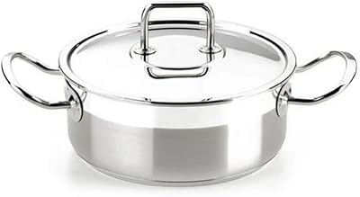 BRA Professional Casserole Dish With Lid Stainless Steel Professional 20 Cm