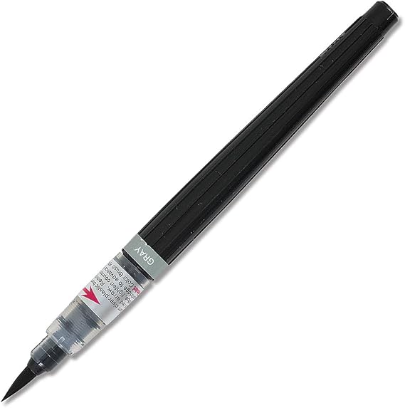 Pentel Arts Color Brush, Gray, 1-Pack (GFLBP137)
