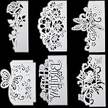 Patelai 6 Pcs Die Cuts for Card Making Metal Die Cut Flower Butterfly Lace Bird Happy Birthday Cutting Dies Embossing Stencil Template for DIY Paper Crafting Scrapbook Album Cards 6 Styles