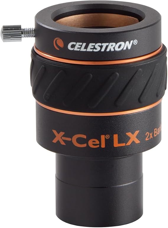 Celestron 93529 1.25 Inch X-Cel LX 2X Barlow Lens, Black