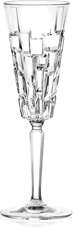 RCR 27437020006 Etna Champagne Flute, Set of 6, 190 ml, Dishwasher Safe, Ideal for New Homeowners or Dinner Parties, Celebration Glasses