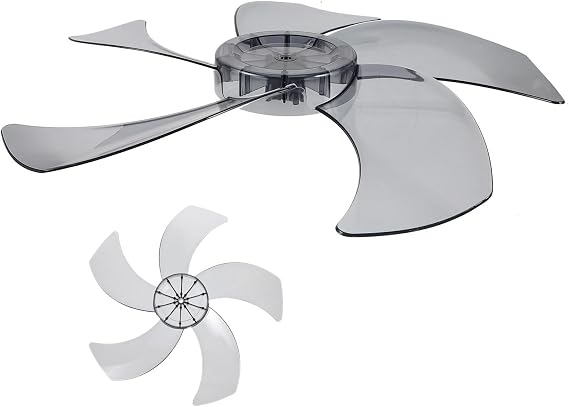 Housoutil Universal Fan Blades 16Inch Plastic Fan Leaves Universal Household Standing Pedestal Table Inner Replacement Part 5 Leaves Electric Blades Small Blades