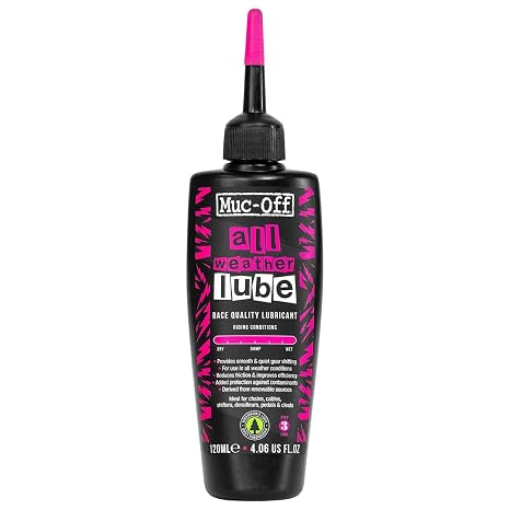 Muc-Off All-Weather Chain Lube All-Weather Chain Oil, 120 ml - Biodegradable Grease Chain Grease, Chain Spray Bicycle, for All Types of Bikes - Formulated for All Weather Conditions