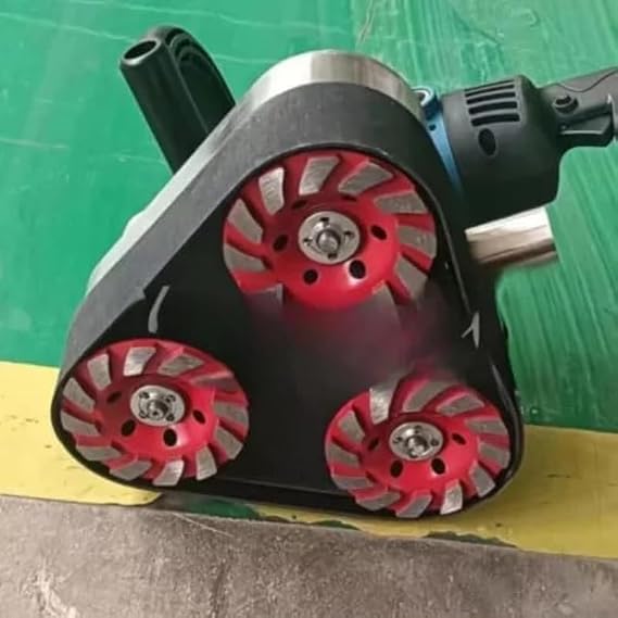 Handheld Three Head Dust-free Grinding Machine 220V for Concrete Floor Renovation Putty Polishing