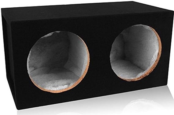 BELVA Dual 10-inch Car Subwoofer Box Sealed 3/4-inch MDF Prelined Polyfil