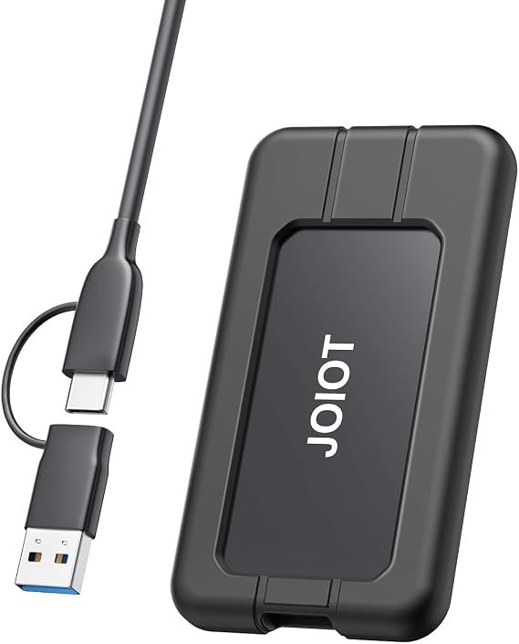 JOIOT 512G Portable SSD Up to 2000MB/s USB-C USB 3.2 Gen 2x2 External SSD with Protective Case Shockproof Type-C External Solid State Drive