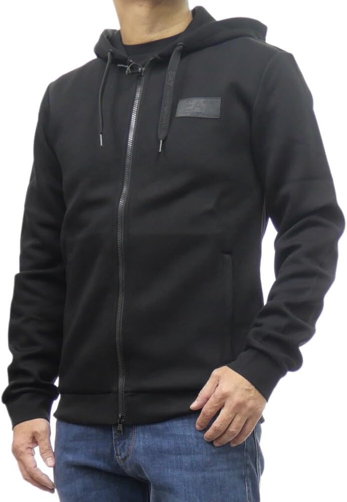 Emporio Armani エンポリオアルマーニ EA7 メンズ ジップアップ パーカー 6DPM26 PJODZ ブラック 並行輸入品
