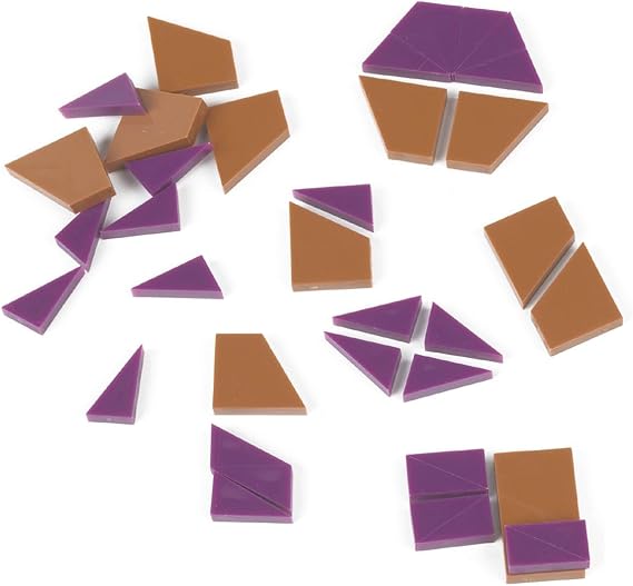 EAI Education Fraction Pattern Blocks Add-Ons: Plastic - Set of 900